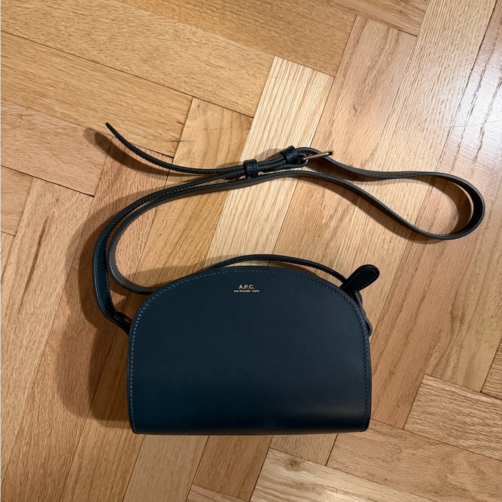 A.P.C. Dark Leather Crossbody Bag